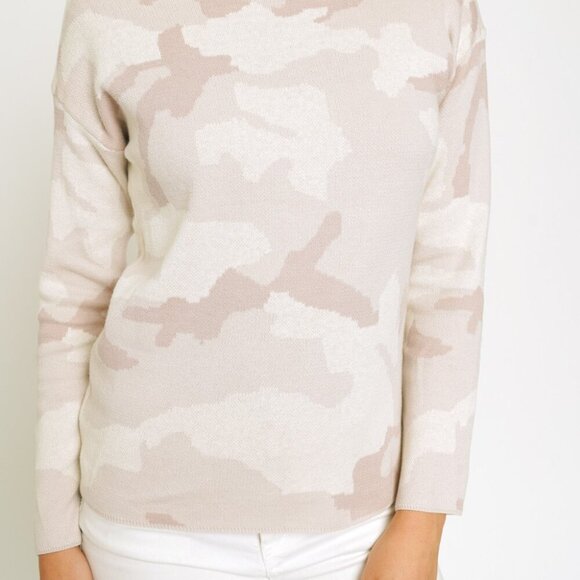 MYSTREE Cutout Shoulder Mock Neck Sweater - Picture 6 of 6